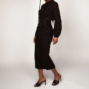 Anula tailored midi pencil skirt